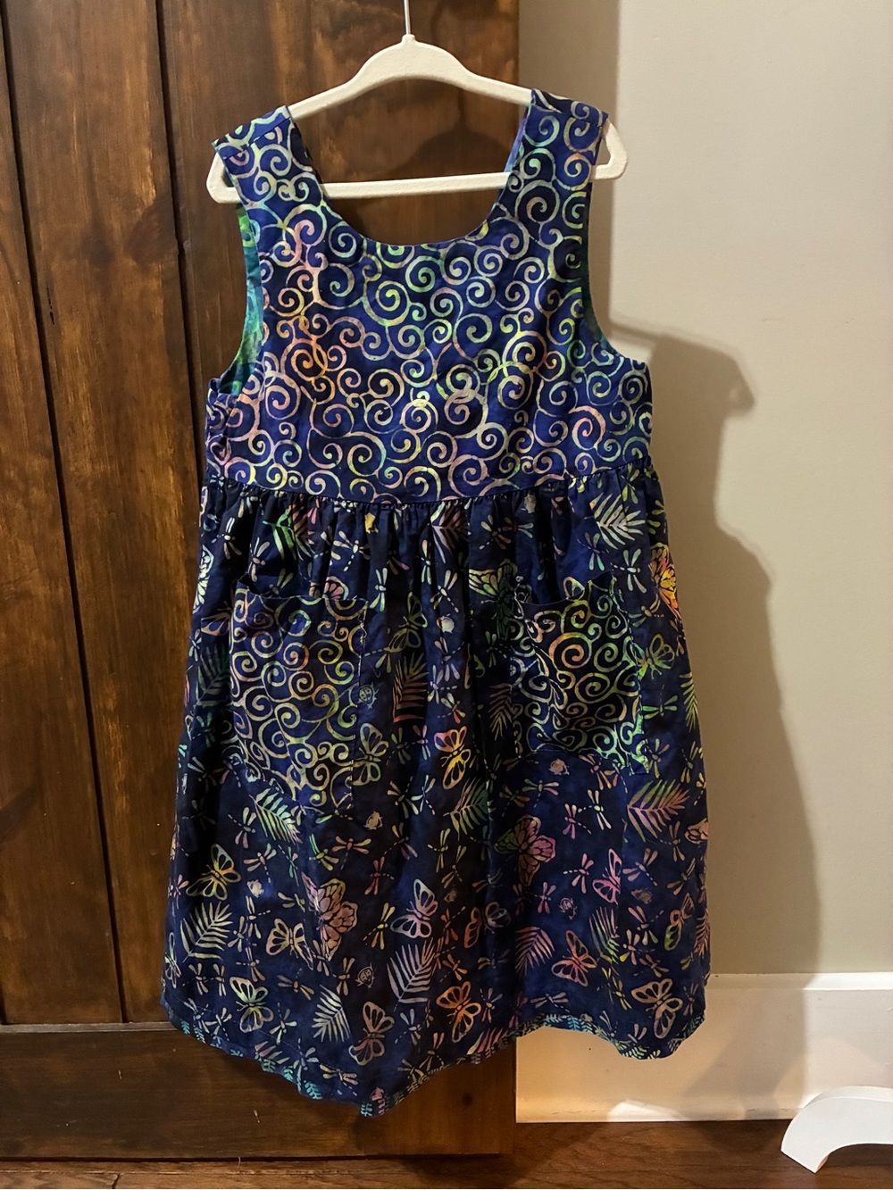 Boutique Little Girls Handmade Dress Best for 6/7 Years NWOT REVERSIBLE! 2 In 1